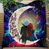 Jack And Sally Nightmare Before Christmas Love You To The Moon Galaxy Quilt Blanket Nearkii