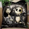 Jack And Sally Nightmare Before Christmas Moonlight Tapestry Safe Zone Moonlight Quilt Blanket Nearkii