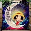 Luffy One Piece Love You To The Moon Galaxy Quilt Blanket Nearkii