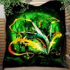 Mega X Rayquaza Moonlight Quilt Blanket Nearkii