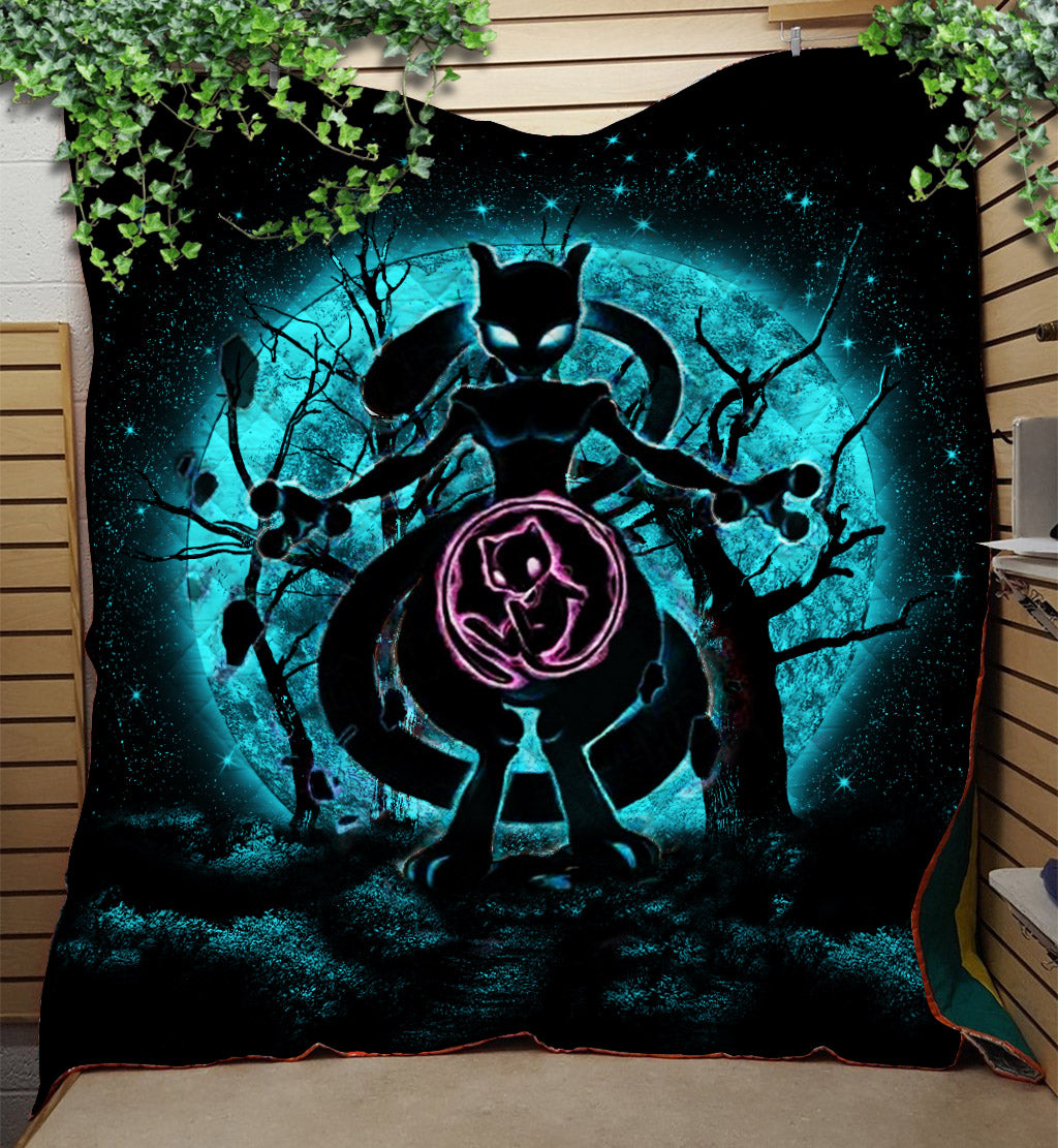 Mewtwo Moonlight Quilt Blanket Nearkii