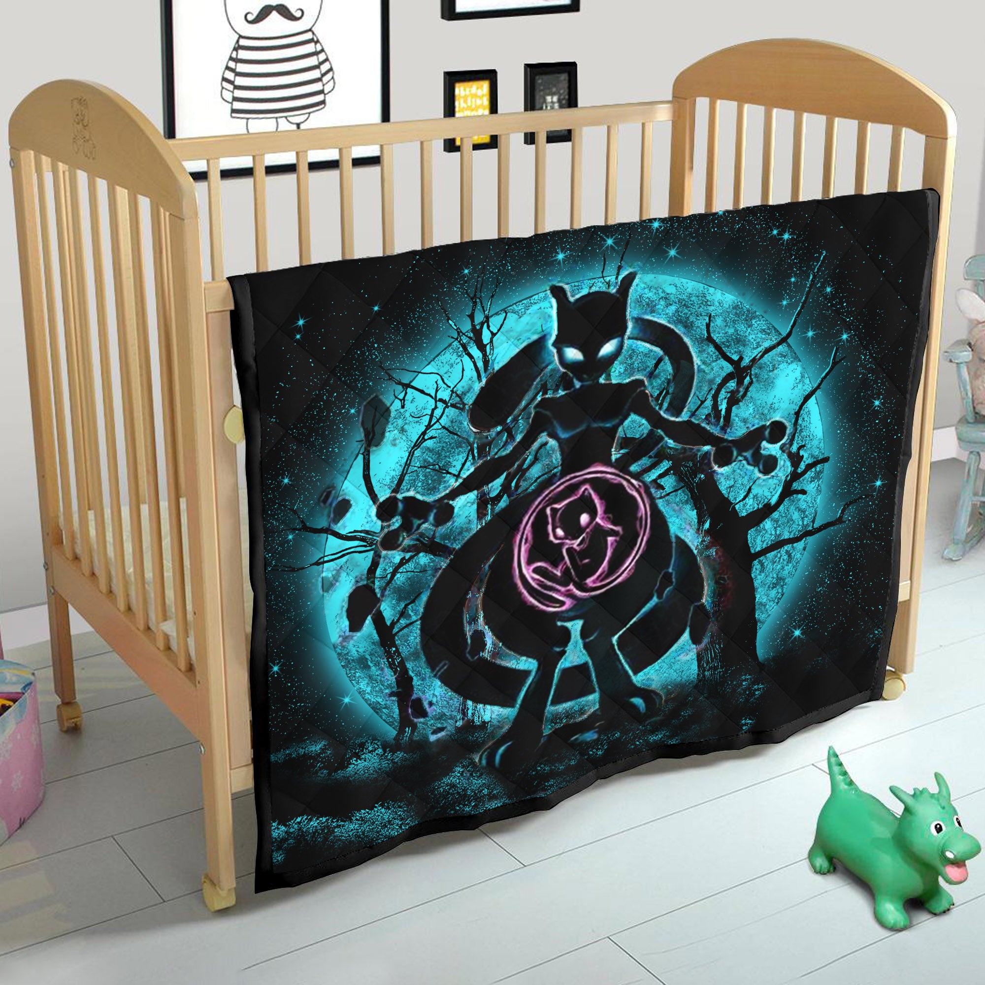 Mewtwo Moonlight Quilt Blanket Nearkii