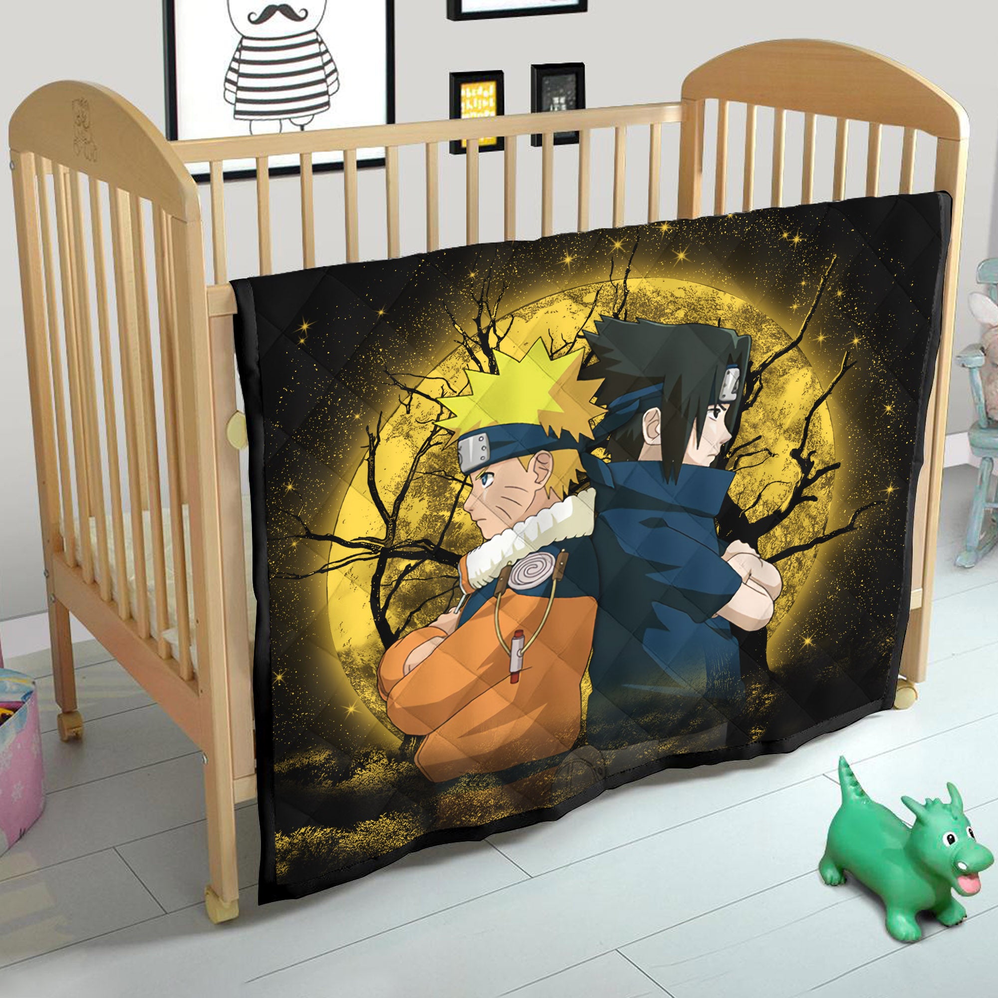 Naruto Sasuke Moonlight Quilt Blanket Nearkii