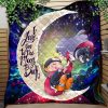 Naruto Couple Love You To The Moon Galaxy Quilt Blanket Nearkii