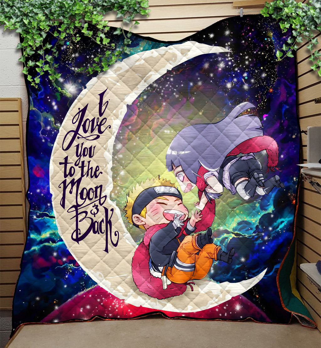 Naruto Couple Love You To The Moon Galaxy Quilt Blanket Nearkii