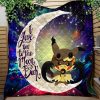 Pikachu Horro 2 Love You To The Moon Galaxy Quilt Blanket Nearkii