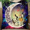 Pikachu Horro 1 Love You To The Moon Galaxy Quilt Blanket Nearkii