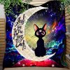 Sailor Moon Cat Love You To The Moon Galaxy Quilt Blanket Nearkii