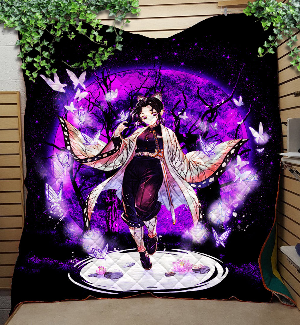 Shinobu Demon Slayer Moonlight Quilt Blanket Nearkii