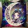 Shinobu Demon Slayer Love You To The Moon Galaxy Quilt Blanket Nearkii