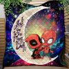 Spiderman And Deadpool Couple Love You To The Moon Galaxy Quilt Blanket Nearkii