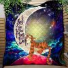 Tiger Winnie The Pooh Love You To The Moon Galaxy Quilt Blanket Nearkii