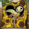 Turtle Sunflower Zipper Quilt Blanket Nearkii