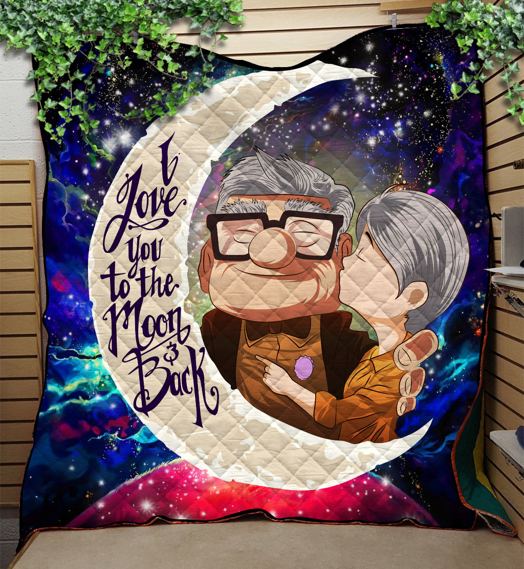 Up Couple Love You To The Moon Galaxy Quilt Blanket Nearkii