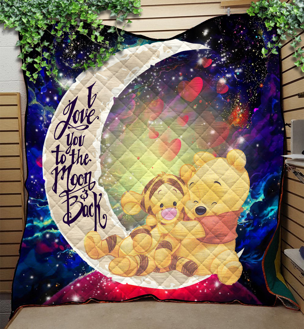 Winnie The Pooh Love You To The Moon Galaxy Quilt Blanket Nearkii