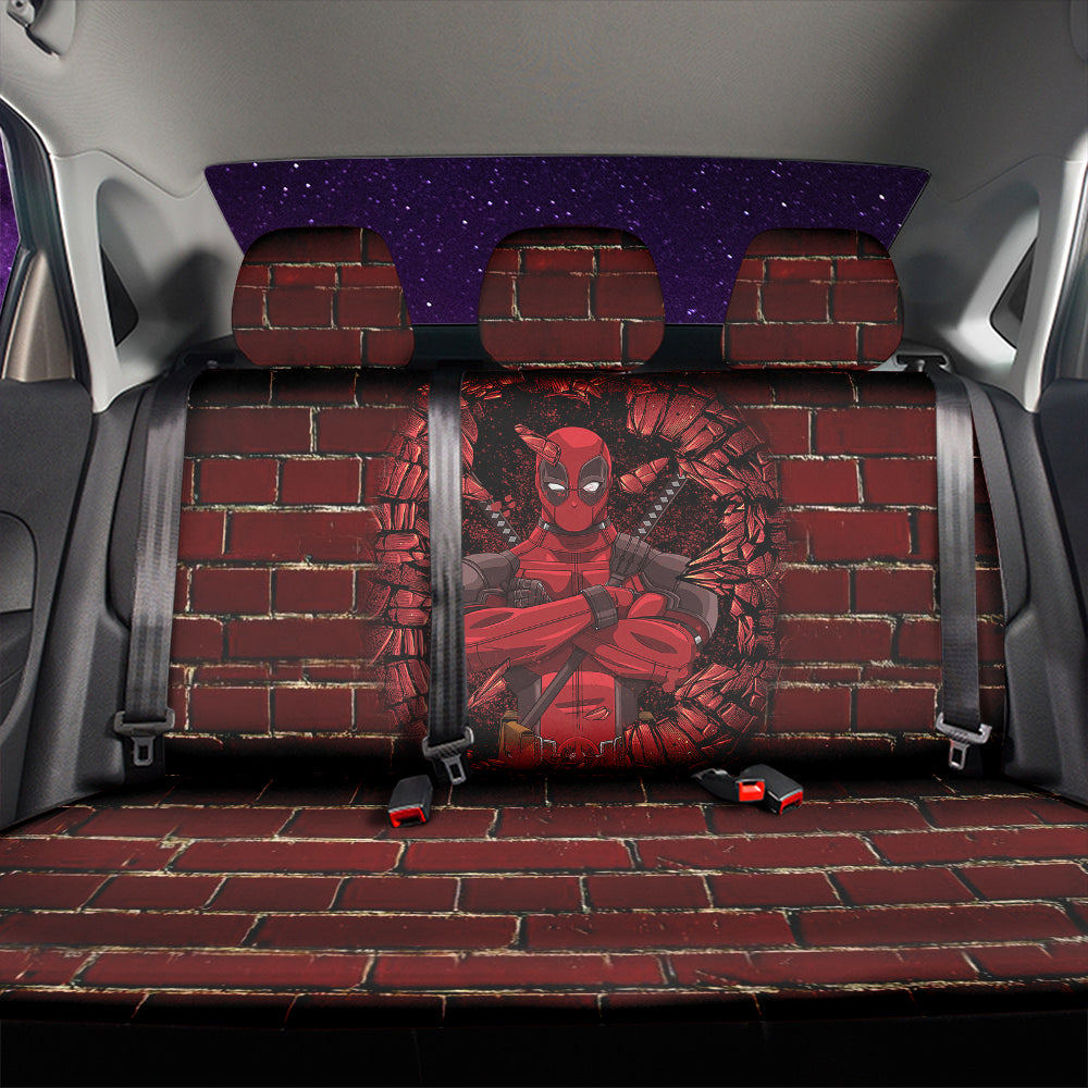 Deadpool Break Wall Car Back Seat Covers Decor Protectors Nearkii