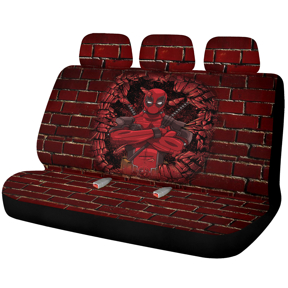Deadpool Break Wall Car Back Seat Covers Decor Protectors Nearkii