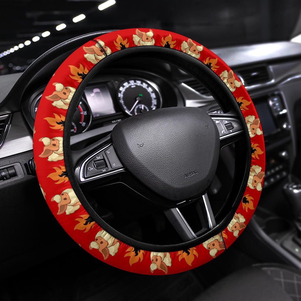 Pokemon Flareon Eevee Evolution Car Steering Wheel Cover Nearkii