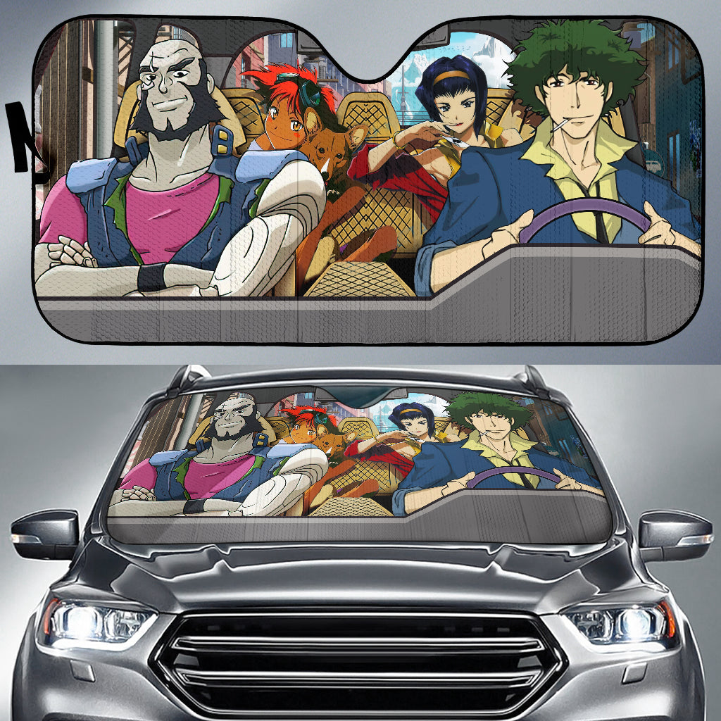 Cowboy Bebop Anime Spike Jet Faye And Edward Car Auto Sunshades Nearkii