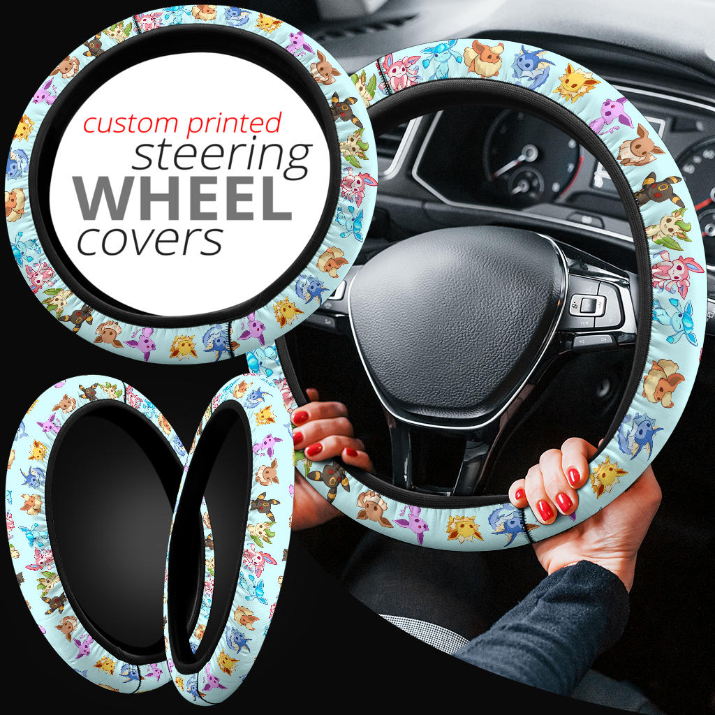 Pokemon Eevee Evolution Car Steering Wheel Cover Nearkii