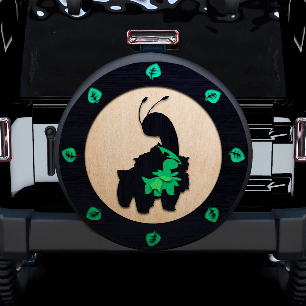 Chikorita Evolution Pokemon Wood Car Spare Tire Covers Gift For Campers Nearkii