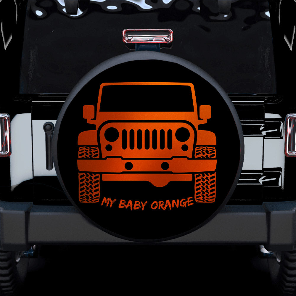 My Baby Orange Jeep Car Spare Tire Covers Gift For Campers Nearkii
