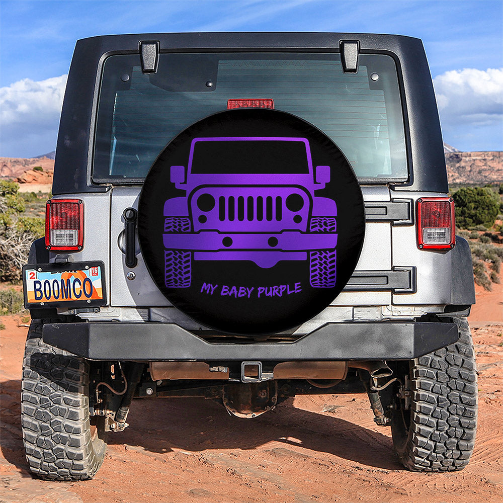 My Baby Purple Jeep Car Spare Tire Covers Gift For Campers Nearkii