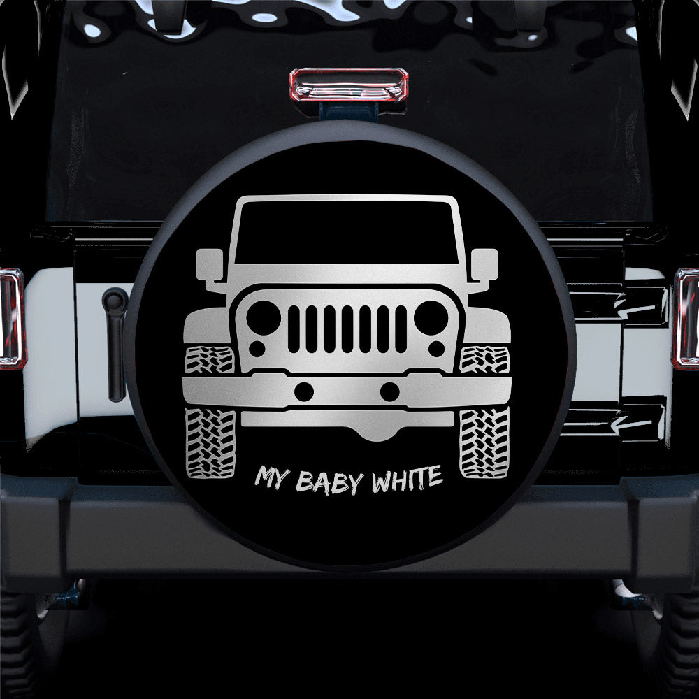 My Baby White Jeep Car Spare Tire Covers Gift For Campers Nearkii