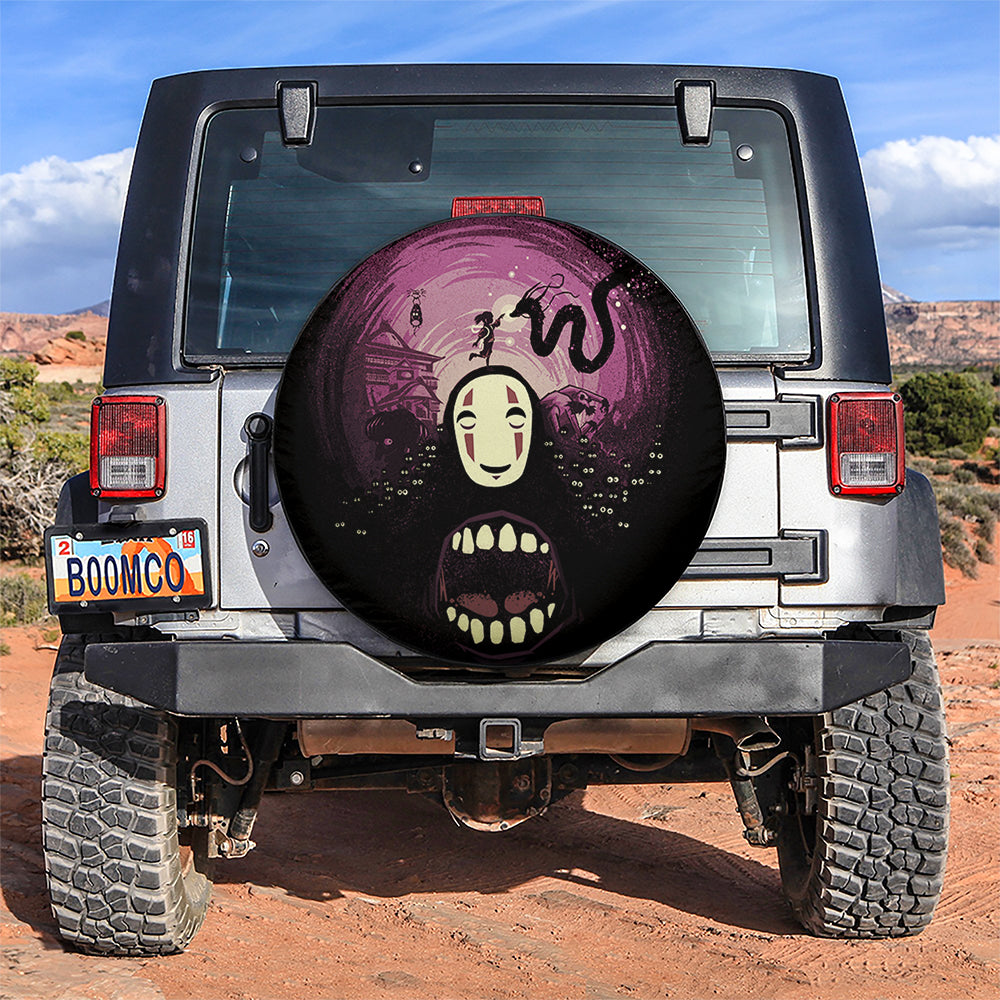 No Face Ghibli Studio Car Spare Tire Covers Gift For Campers Nearkii