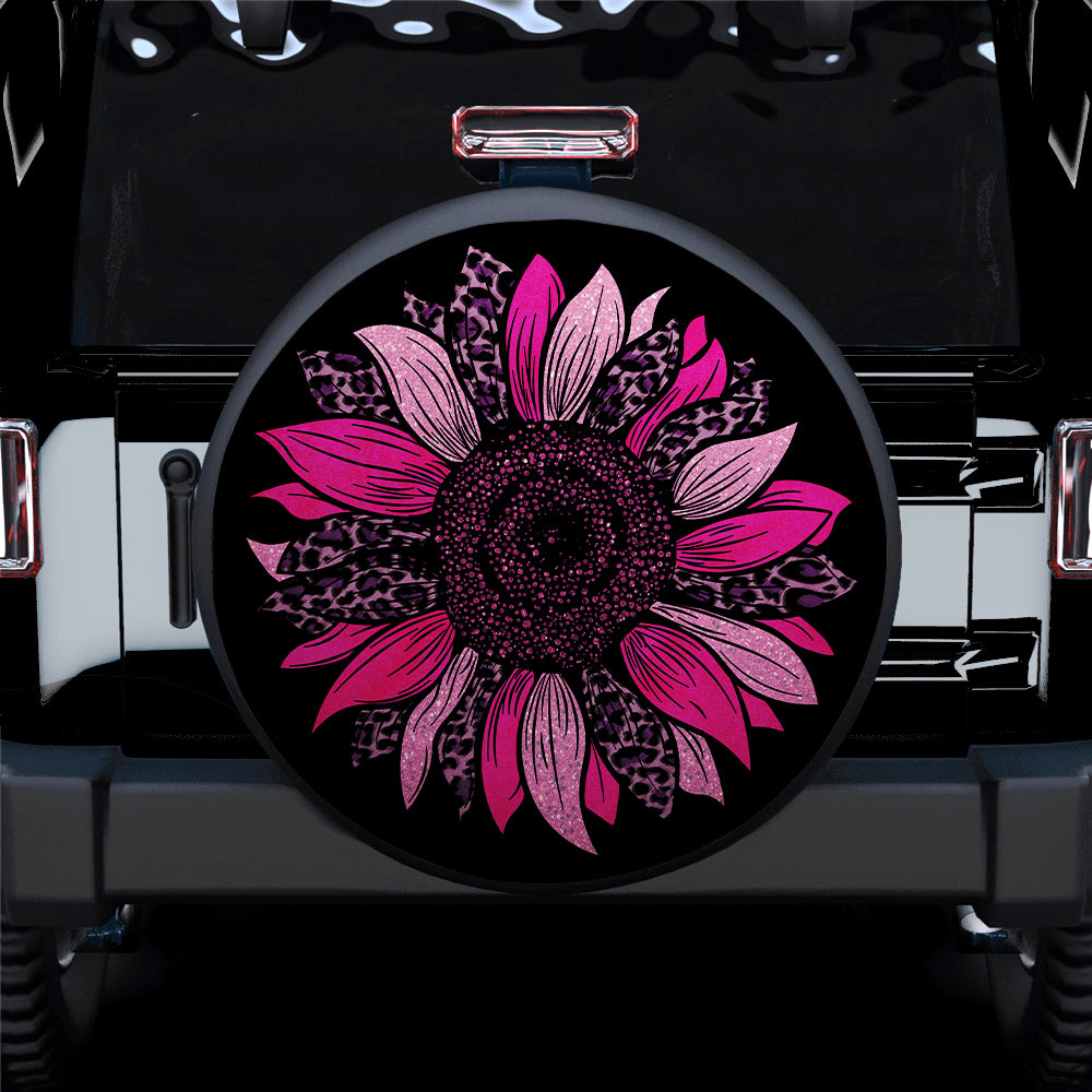 Pink Cheetah Sunflower Jeep Car Spare Tire Covers Gift For Campers Nearkii