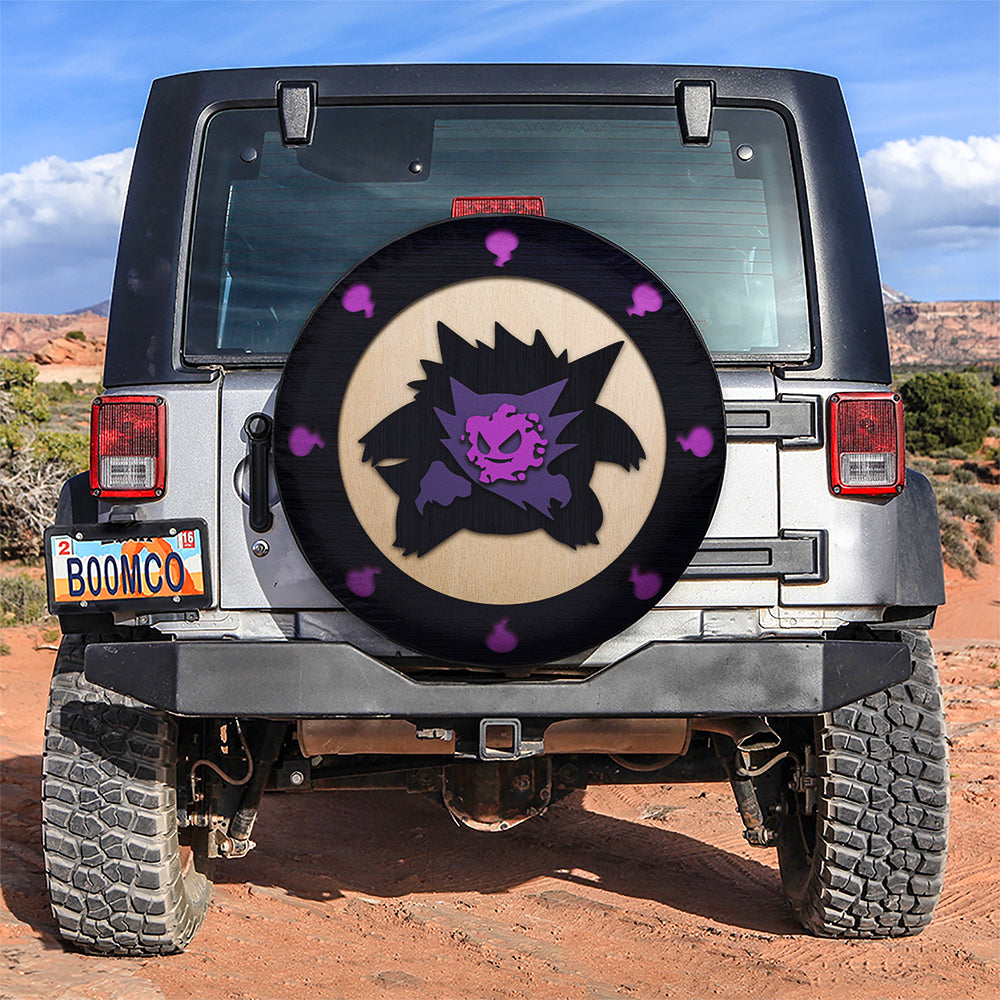 Gengar Pokemon Evolution Jeep Car Spare Tire Covers Gift For Campers Nearkii