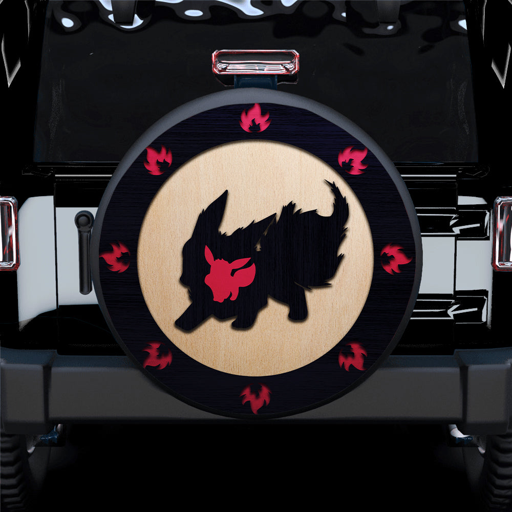 Flareon Evee Pokemon Evolution Jeep Car Spare Tire Covers Gift For Campers Nearkii