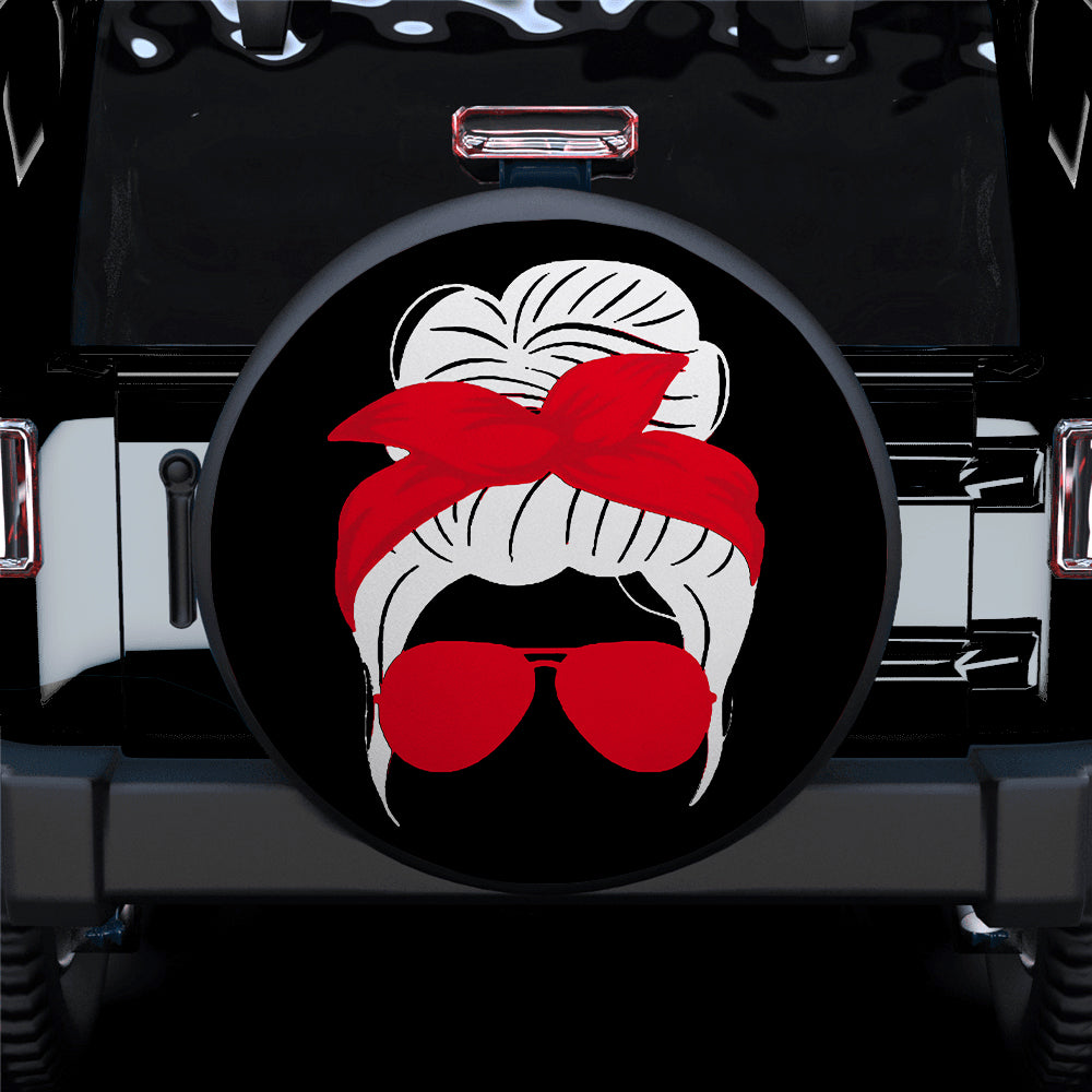 Red Turban Jeep Girl Car Spare Tire Covers Gift For Campers Nearkii