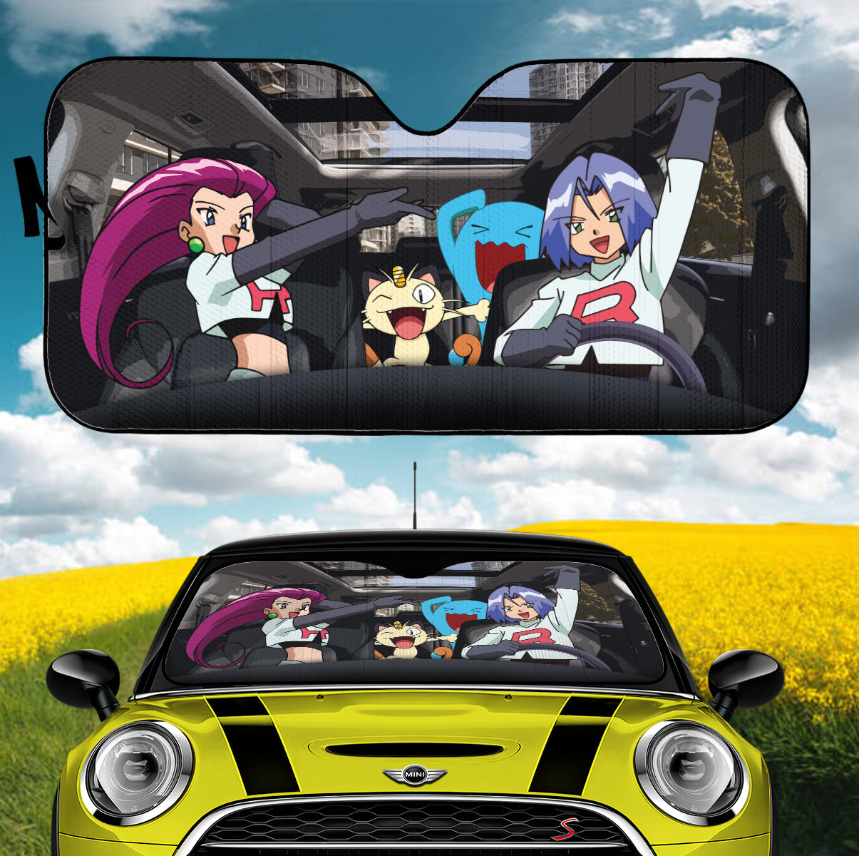 Pokemon Rocket Team Car Auto Sunshades Nearkii