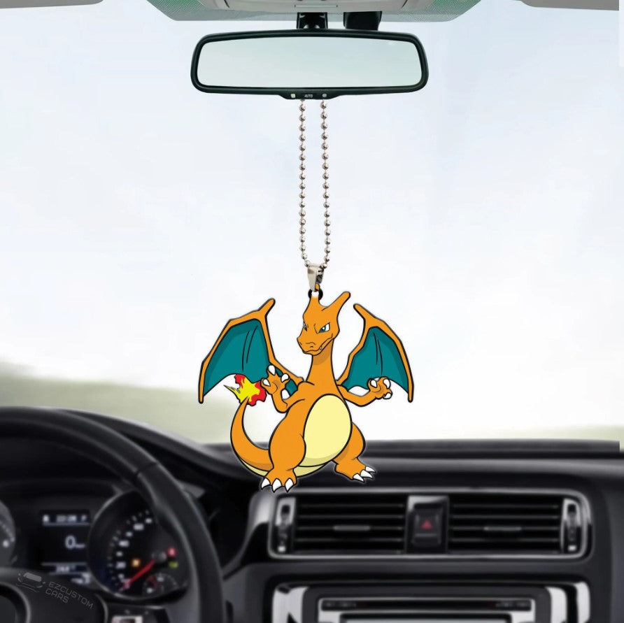 Pokemon Ash's Charizard Car Ornament Custom Car Accessories Decorations Nearkii