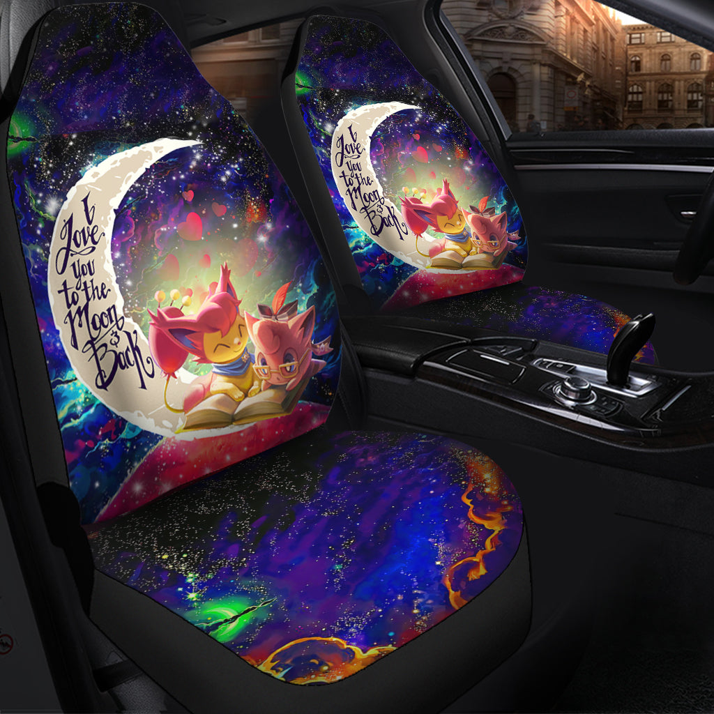 Skitty And Jigglypuff Pokemon Love You To The Moon Galaxy Premium Custom Car Seat Covers Decor Protectors Nearkii