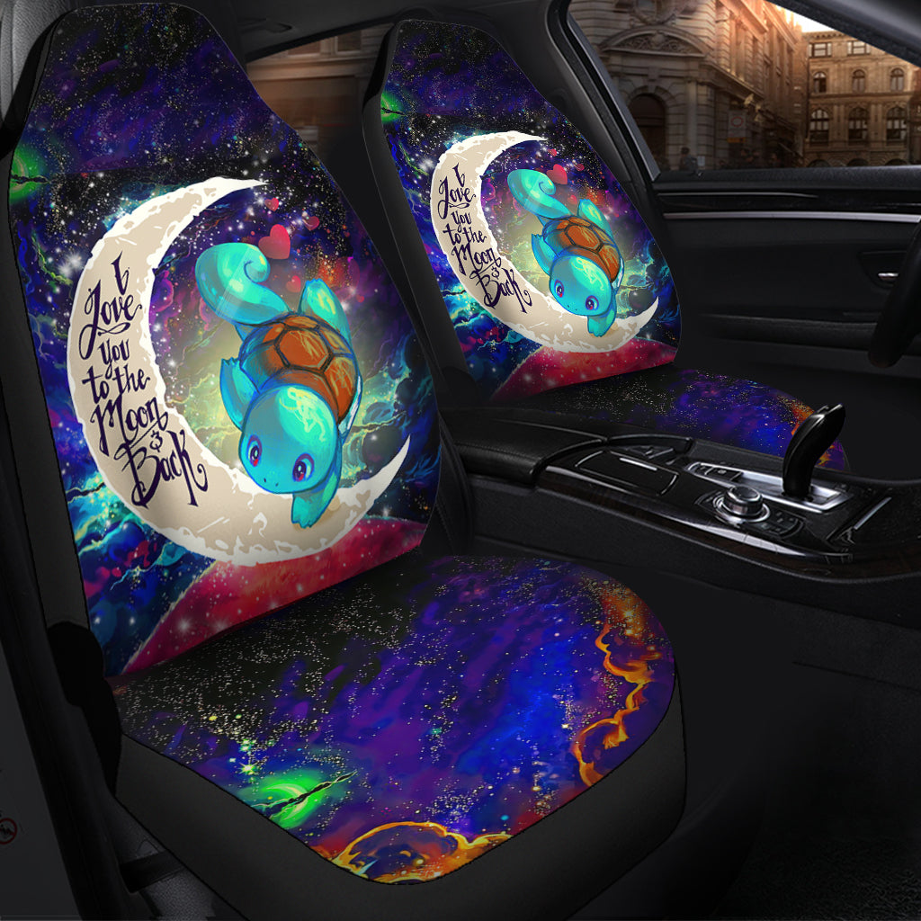 Squirtle Pokemon Love You To The Moon Galaxy Premium Custom Car Seat Covers Decor Protectors Nearkii