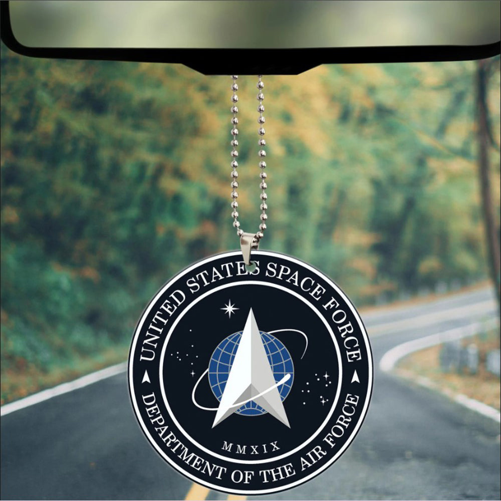 Military US Space Force Car Ornament Custom Car Accessories Decorations Nearkii