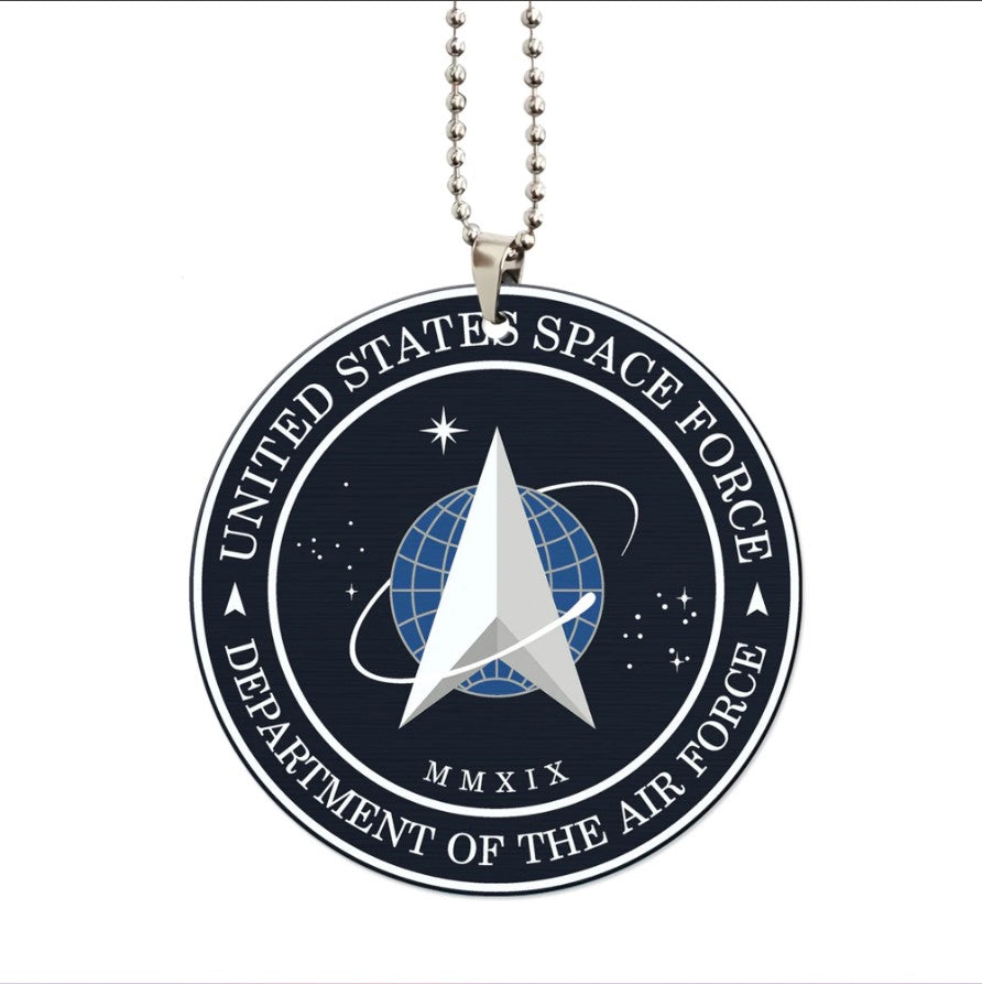 Military US Space Force Car Ornament Custom Car Accessories Decorations Nearkii