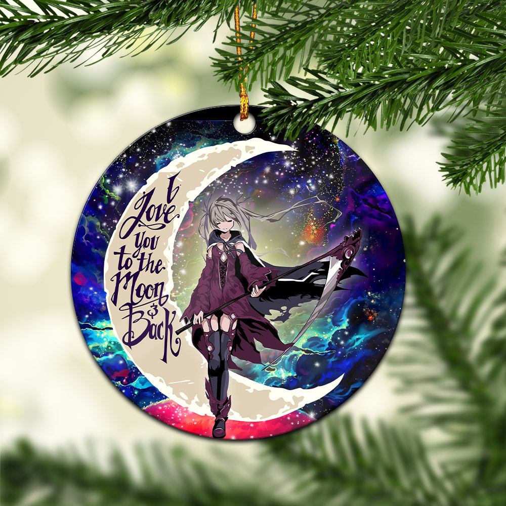 Anime Girl Soul Eate Love You To The Moon Galaxy Mica Circle Ornament Perfect Gift For Holiday Nearkii