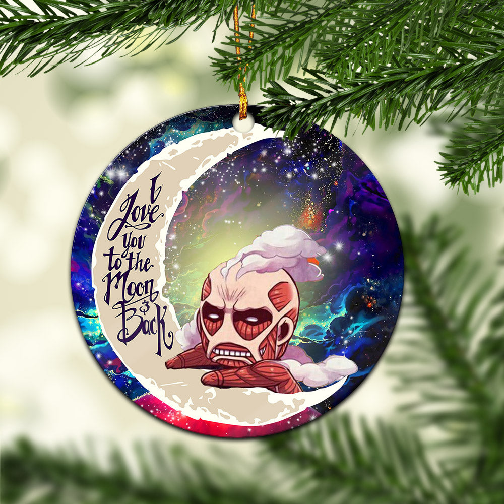 Attack On Titan Love You To The Moon Galaxy Mica Circle Ornament Perfect Gift For Holiday Nearkii