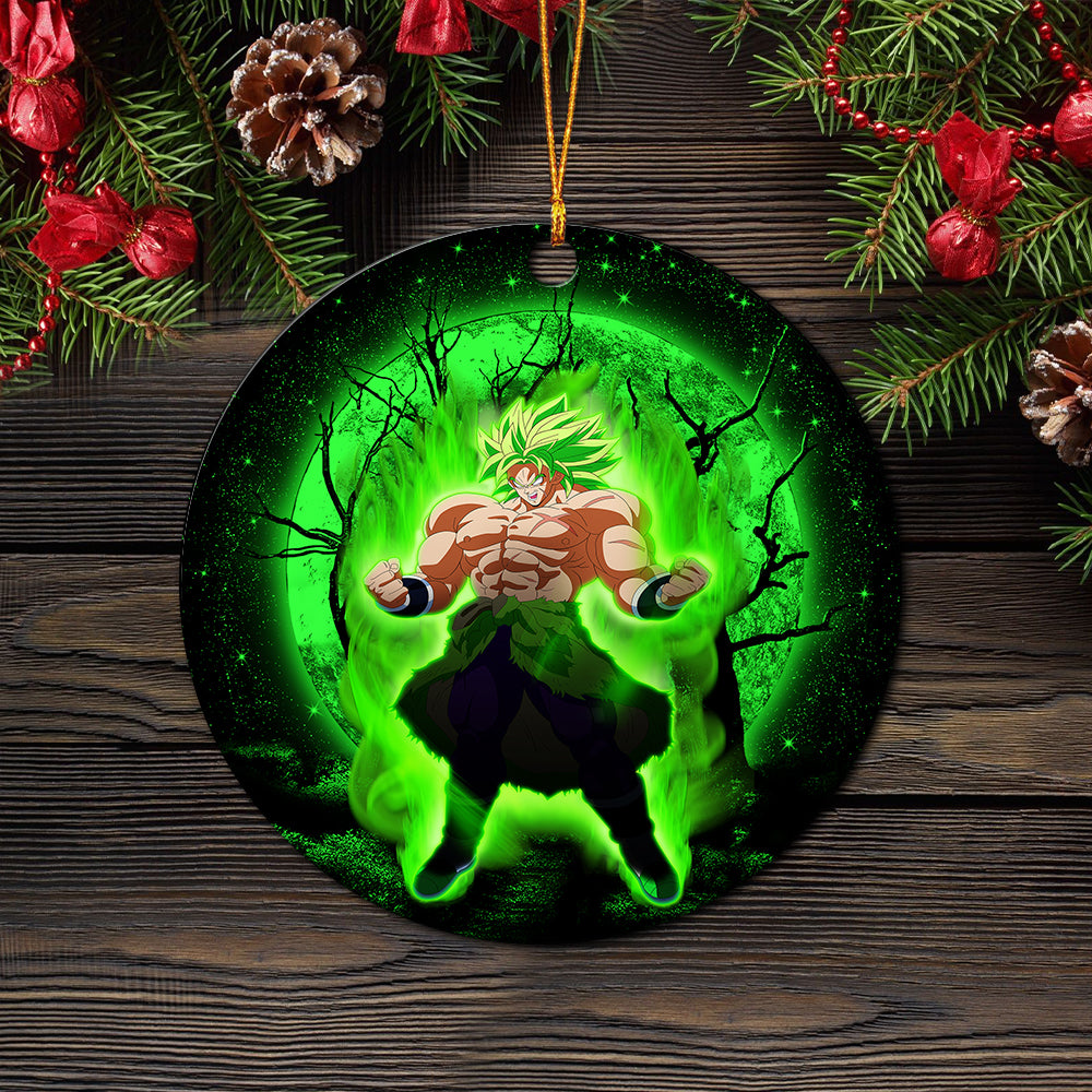 Broly Moonlight Mica Circle Ornament Perfect Gift For Holiday Nearkii