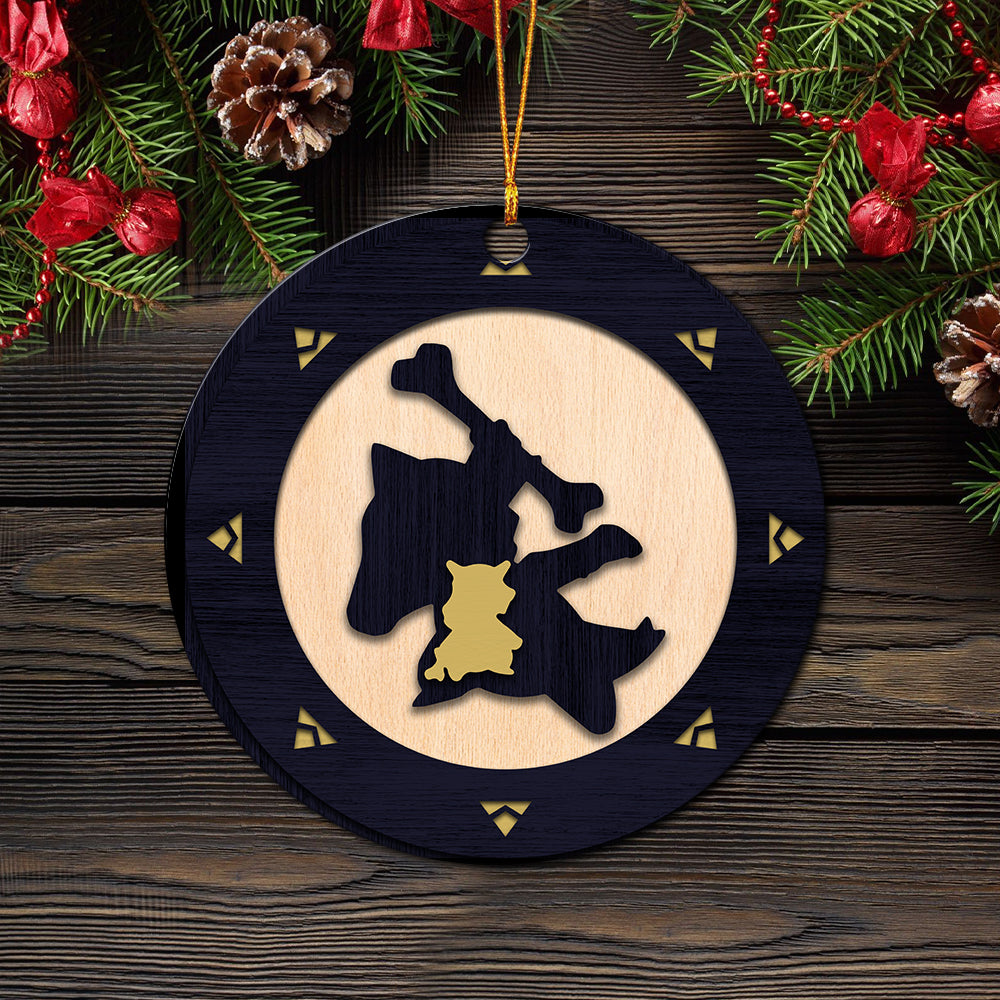 Cubone Evolution Pokemon Wood Circle Ornament Perfect Gift For Holiday Nearkii