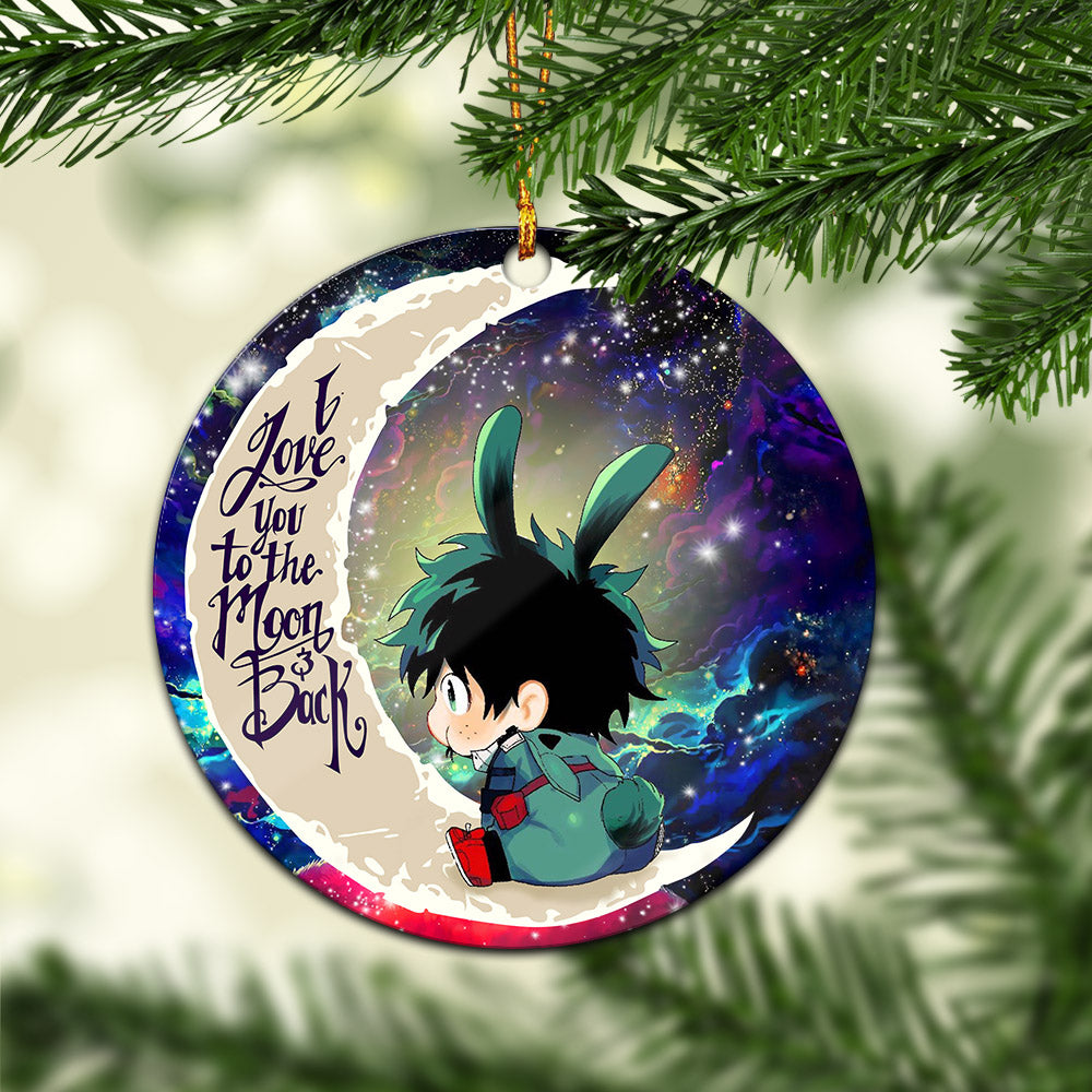 Deku My Hero Academia Anime Love You To The Moon Galaxy Mica Circle Ornament Perfect Gift For Holiday Nearkii