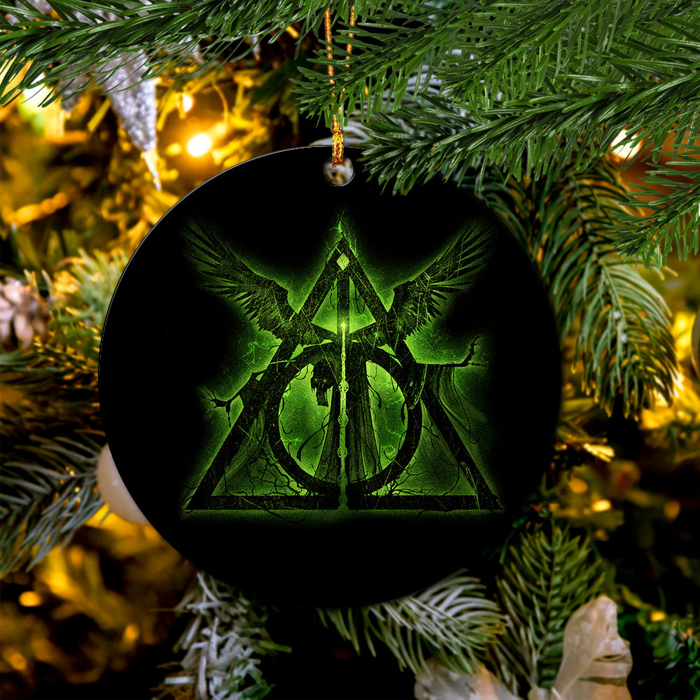 Harry Potter Symbol Moonlight Mica Circle Ornament Perfect Gift For Holiday Nearkii