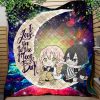 Kanroji And Kaburamaru Demon Slayer Love You To The Moon Galaxy Quilt Blanket Nearkii