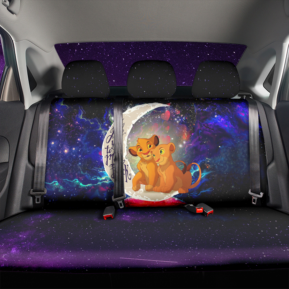 Lion King Simba Nala Love You To The Moon Galaxy Car Back Seat Covers Decor Protectors Nearkii