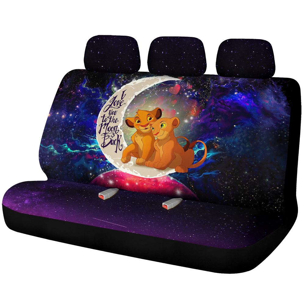 Lion King Simba Nala Love You To The Moon Galaxy Car Back Seat Covers Decor Protectors Nearkii