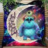 Monster Inc Sully And Mike Love You To The Moon Galaxy Quilt Blanket Nearkii