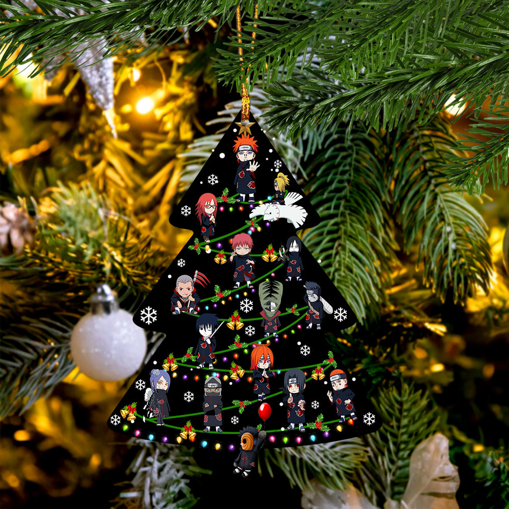 Akatsuki Naruto Anime Christmas Tree Mica Ornament Perfect Gift For Holiday Nearkii